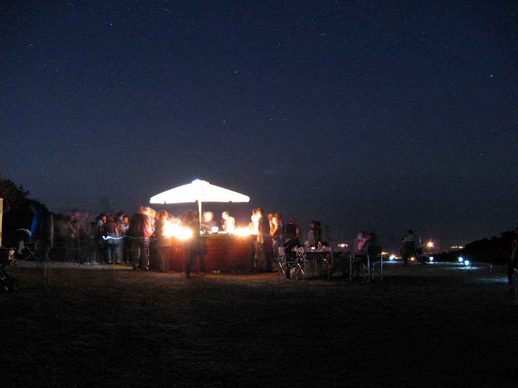 Milchstraße mit hellem Stern